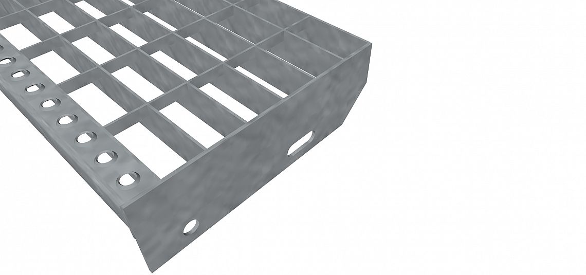 Schodišťové stupně PR-33/66-30/3 - ocel-zinkovaná -  800x270