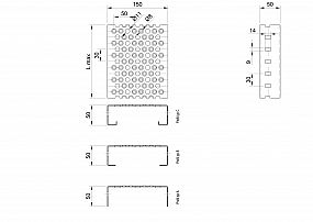 Profilové rošty PRU-150-50/2,5 - ocel-zinkovaná