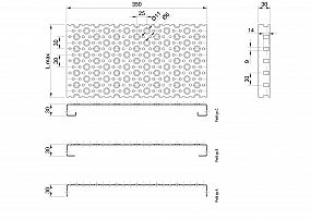 Profilové rošty POF-350-30/2,5 - ocel-zinkovaná