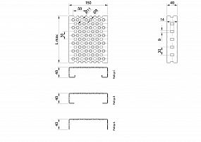 Profilové rošty PRU-150-40/2 - ocel-zinkovaná