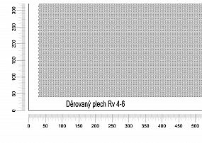 Děrovaný plech DP/Rv-4-6 - 1,5 - ocel-černá - 1250x2500