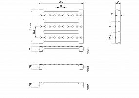 Profilové rošty PST-250-30/2 - nerez V2A (1.4301)-mořená