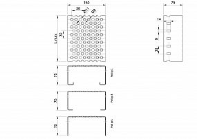 Profilové rošty PRU-150-75/2 - ocel-zinkovaná
