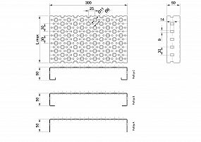 Profilové rošty POF-300-50/1,5 - ocel-zinkovaná