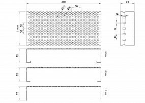 Profilové rošty PRU-400-75/2 - ocel-zinkovaná