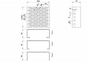 Profilové rošty PRU-200-75/1,5 - ocel-zinkovaná