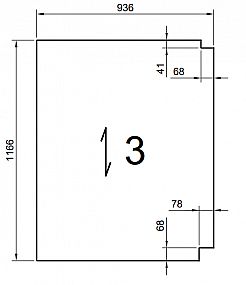 Pororošty SP-34/38-40/3 - ocel-zinkovaná - 1166x936 s tvarovou úpravou