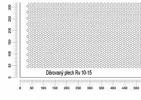 Děrovaný plech DP/Rv-10-15 - 1 - ocel-předzinkovaná - 1000x2000